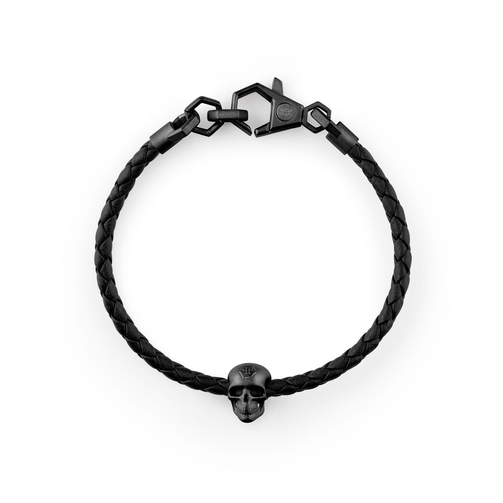 Philipp Plein Βραχιόλι Linked Δέρμα Μαύρο