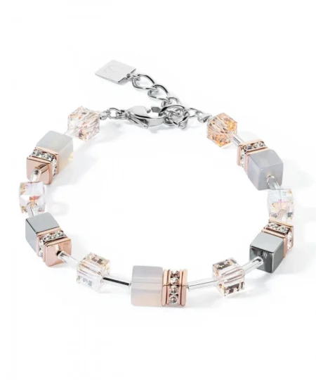 Coeur de Lion Βραχιόλι GeoCUBE Iconic Precious Ροζ Χρυσό Peach