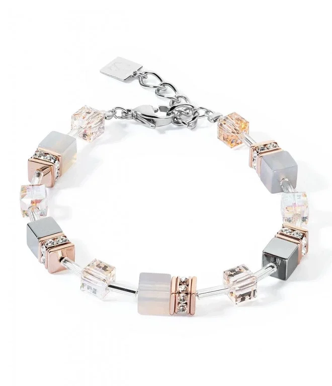 Coeur de Lion GeoCUBE Iconic Precious Bracelet Rose Gold Peach