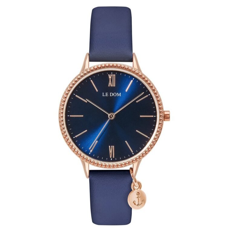 LEDOM Anchor Blue Leather Strap