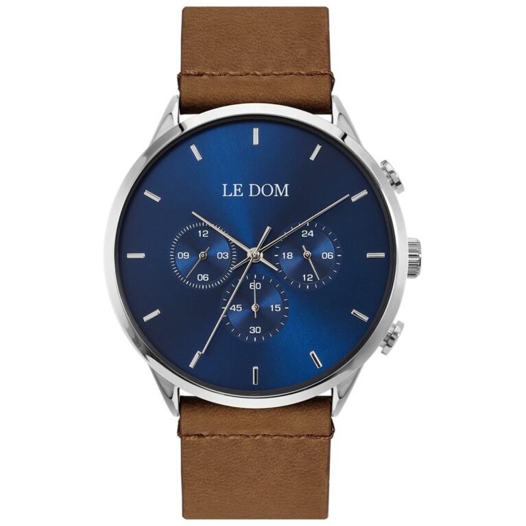 LEDOM Principal Chronograph Brown Leather Strap