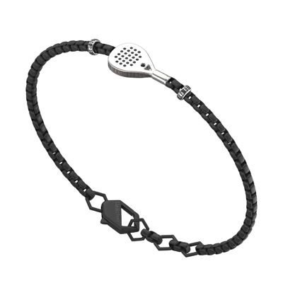 Bikkembergs Βραχιόλι Μαύρο Ατσάλι με Διαμάντια 0.27 ct