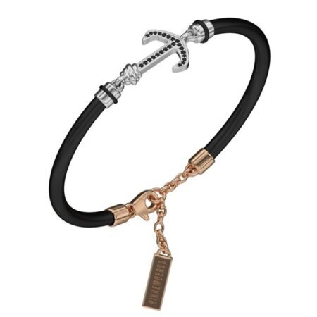 Bikkembergs Βραχιόλι Ατσάλι και Silicone Μαύρο