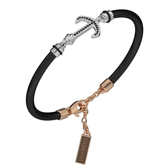 Bikkembergs Βραχιόλι Ατσάλι και Silicone Μαύρο